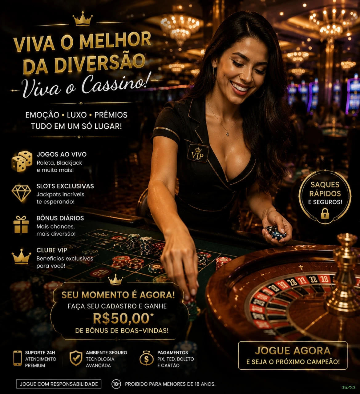 Cassino ao vivo da 35733 com dealers reais